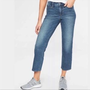 Athleta Skulptek Straight Leg Ankle Jean in Lapis Wash